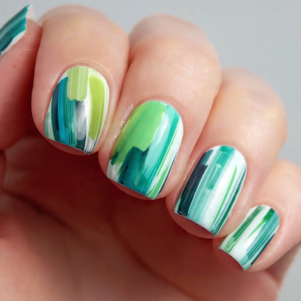 abstract paint stroke nails nature looks