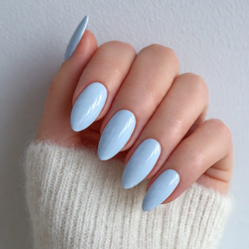 baby blue pastel nails clean and crisp