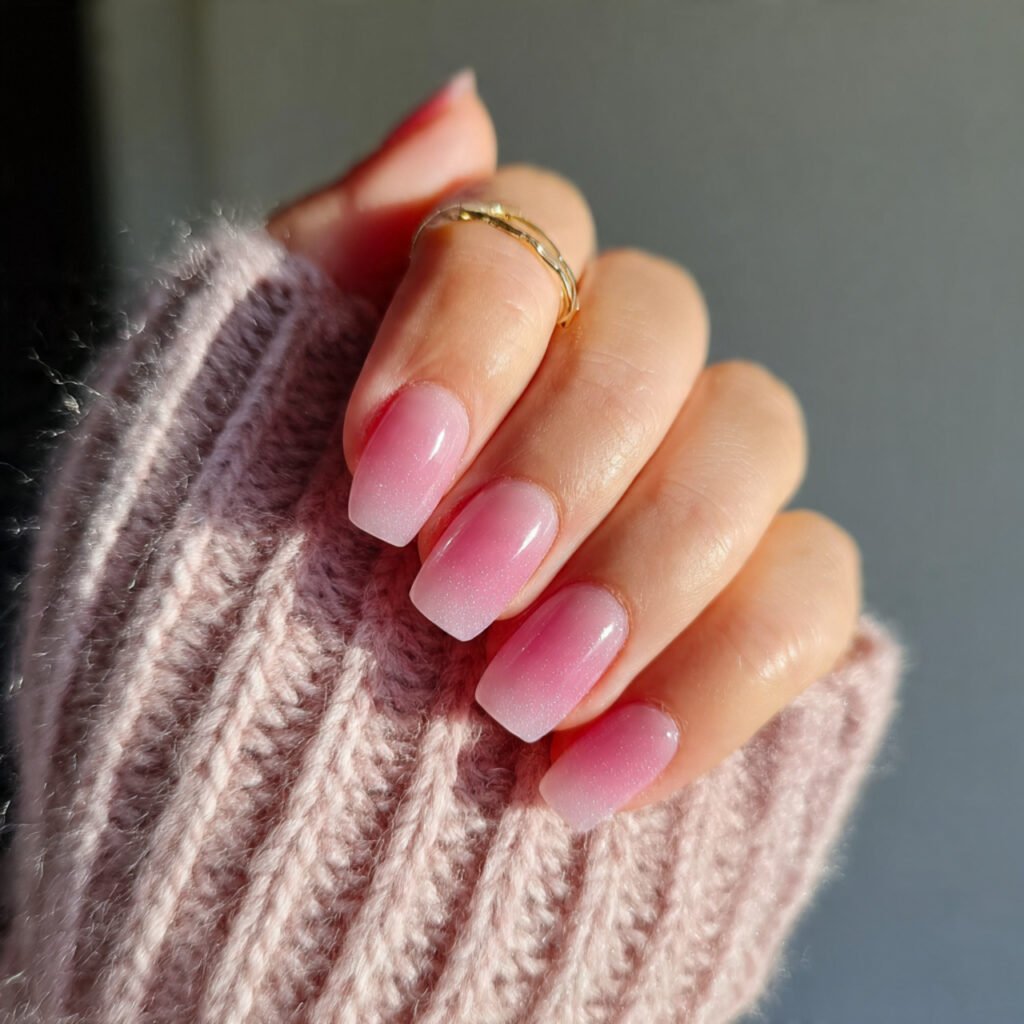 baby pink ombr soft fade very wearable