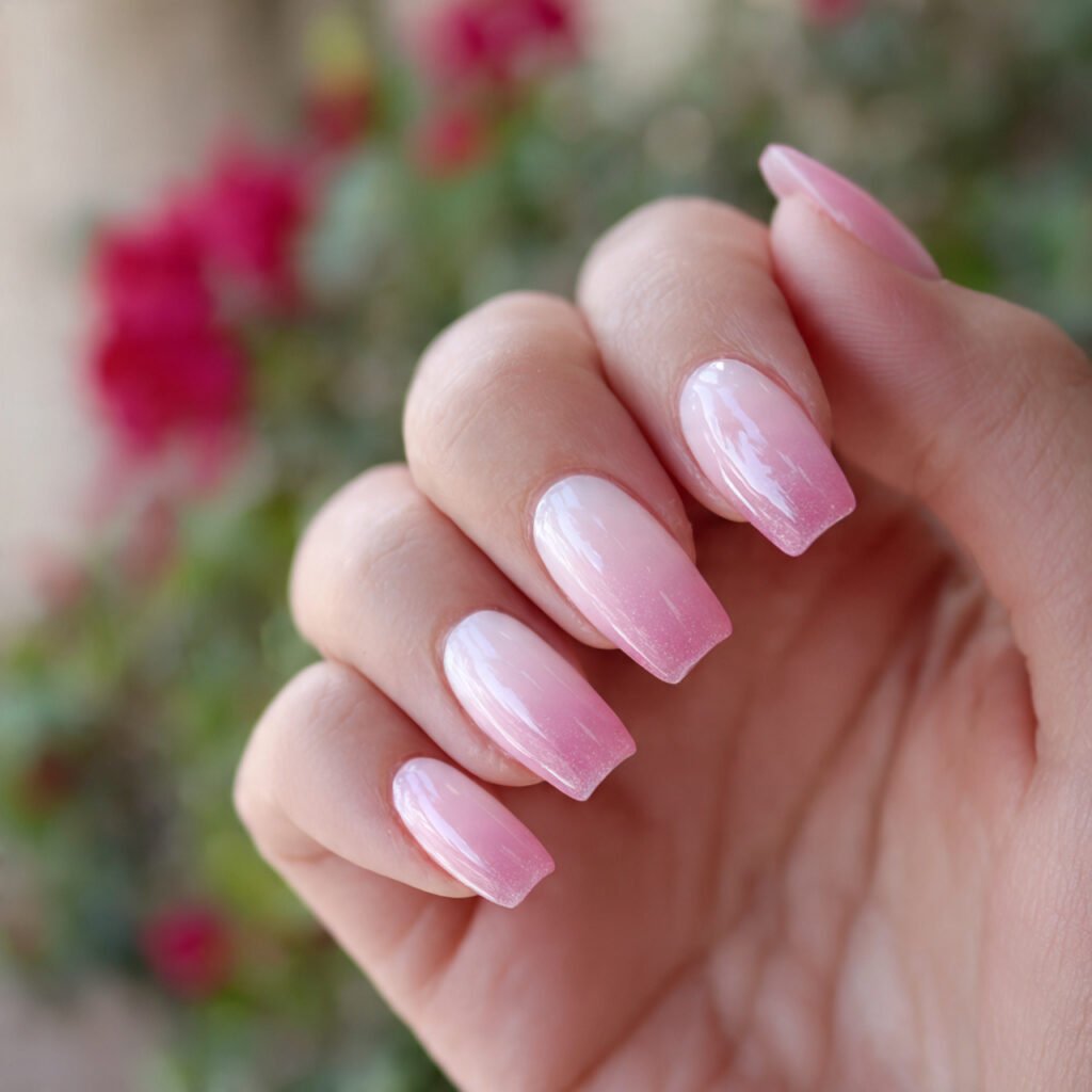 baby pink ombr soft flattering fade nature