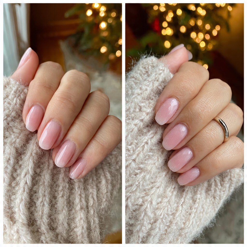 blush aura nails soft halo pink romantic
