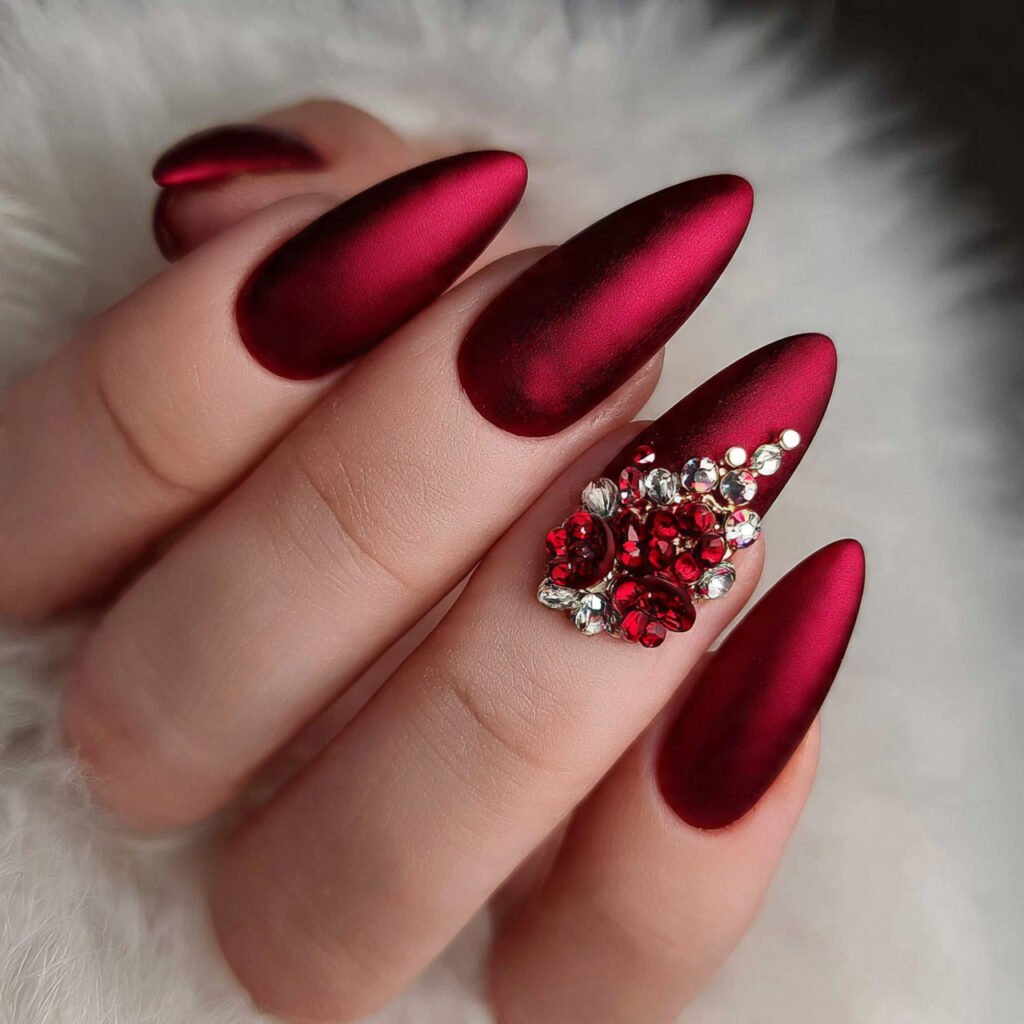 bridal red satin statement accent beautiful and