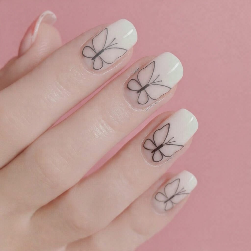 butterfly outline accent light cute not too