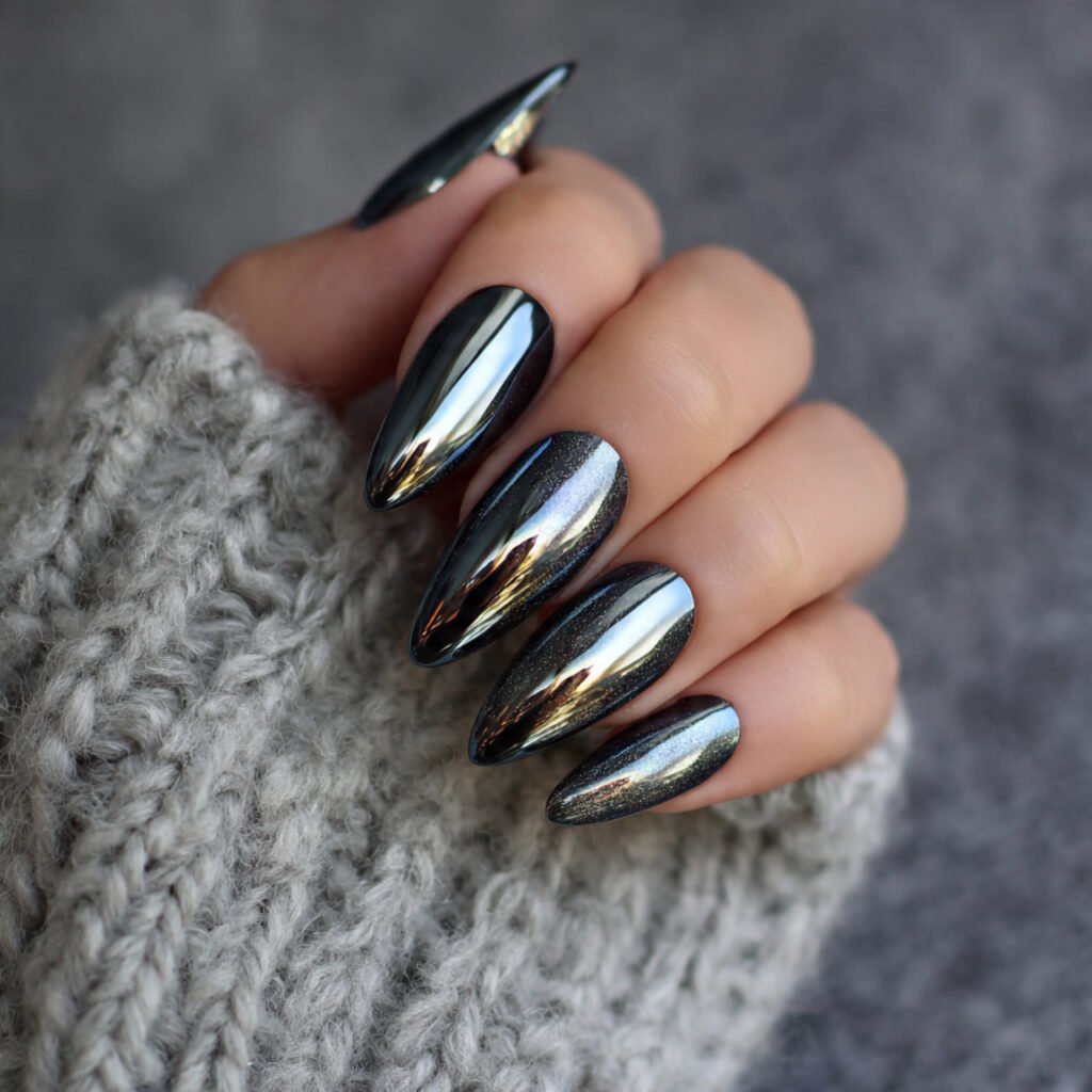 chrome accent trendy nails not full chrome