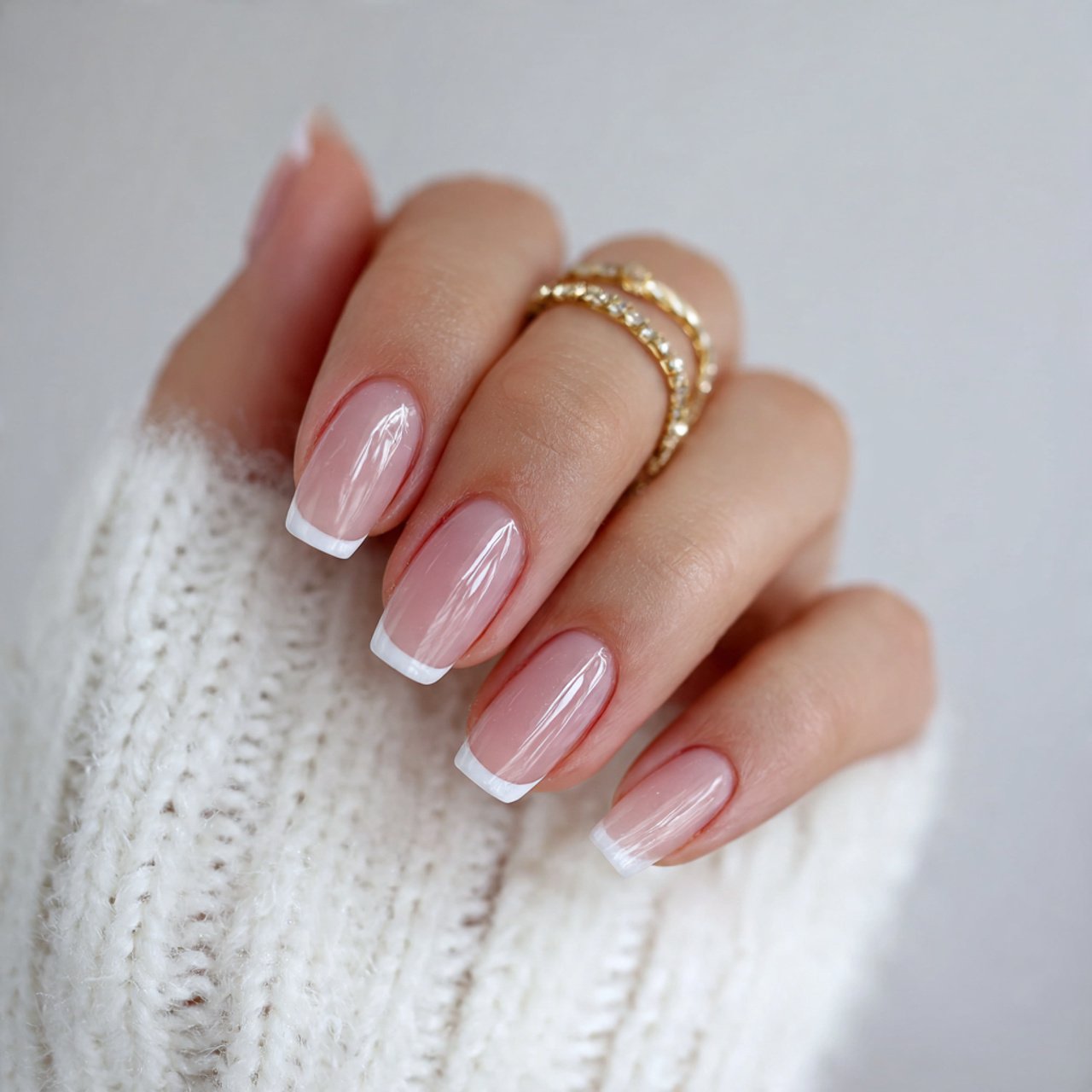 classic french manicure with a twist for