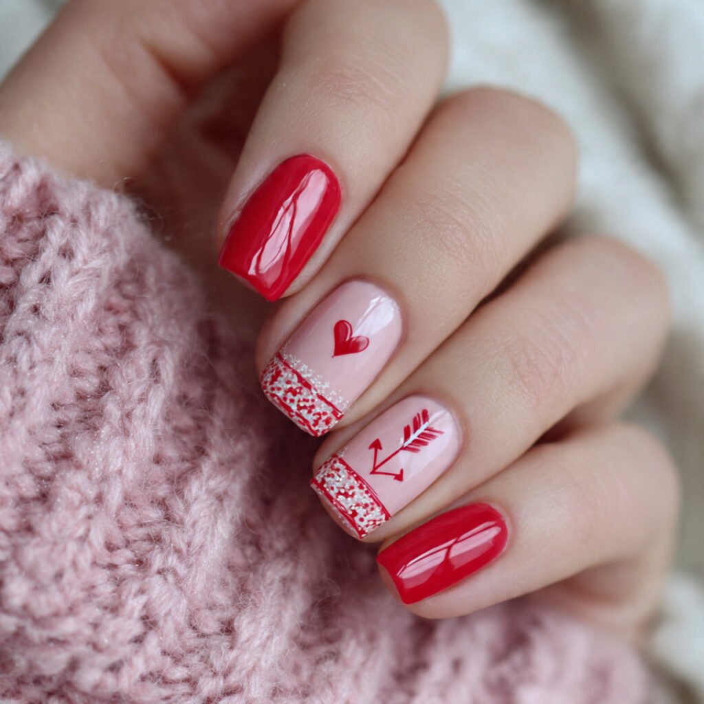 cupid s arrow design decent looks nails