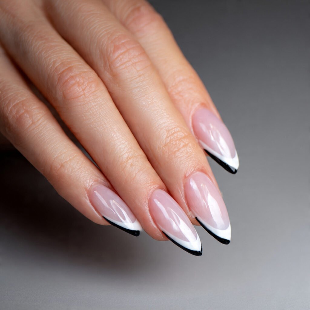 diagonal french tips instant length illusion