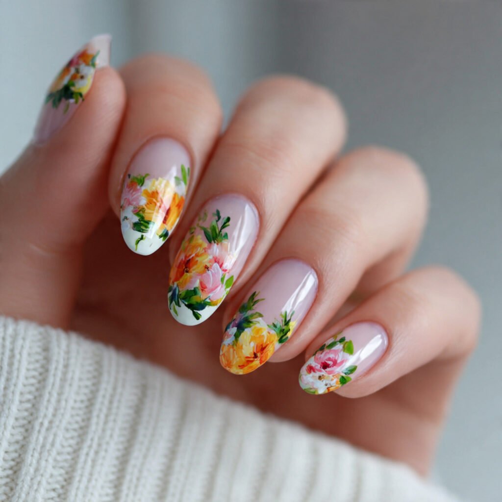 floral easter nails decent looks nails