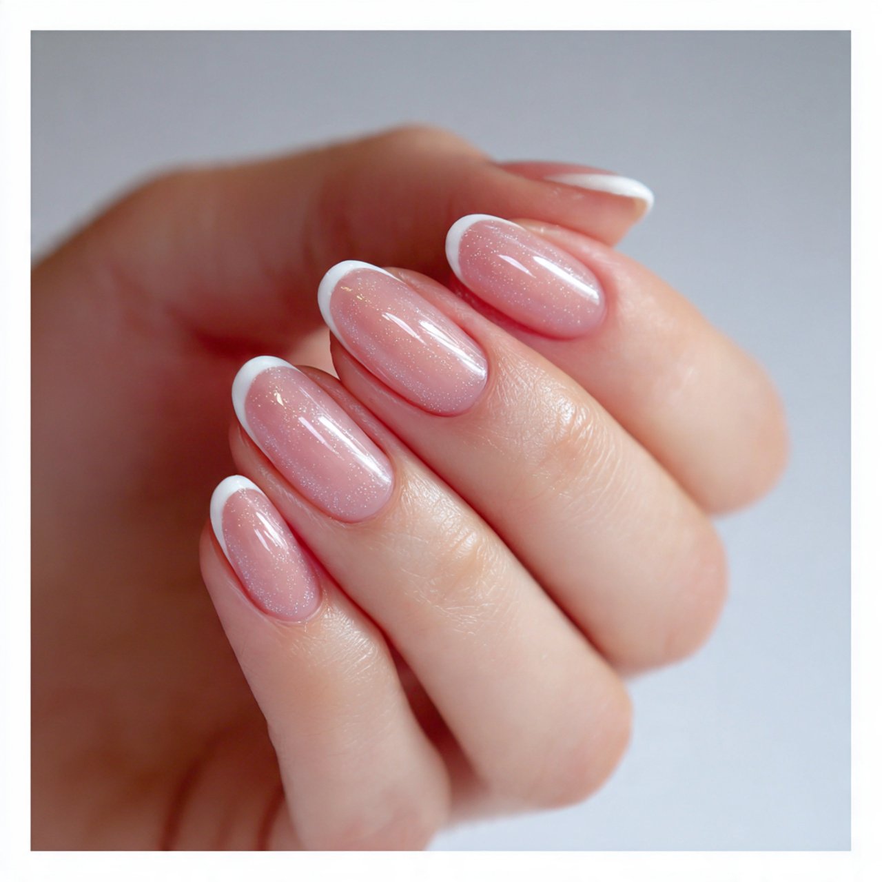 french twist almond nails color tip french natural