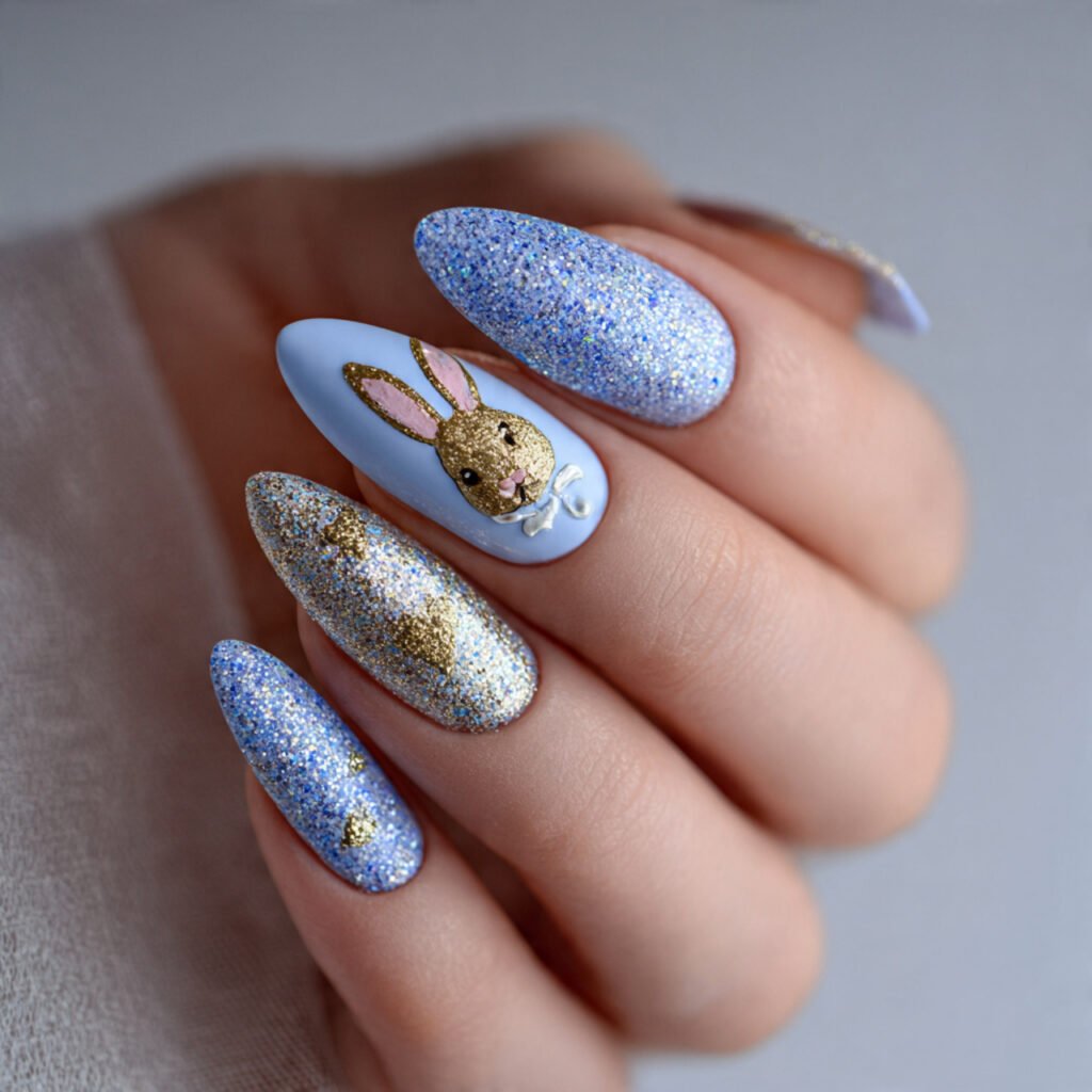 glitter easter nails attractive looks