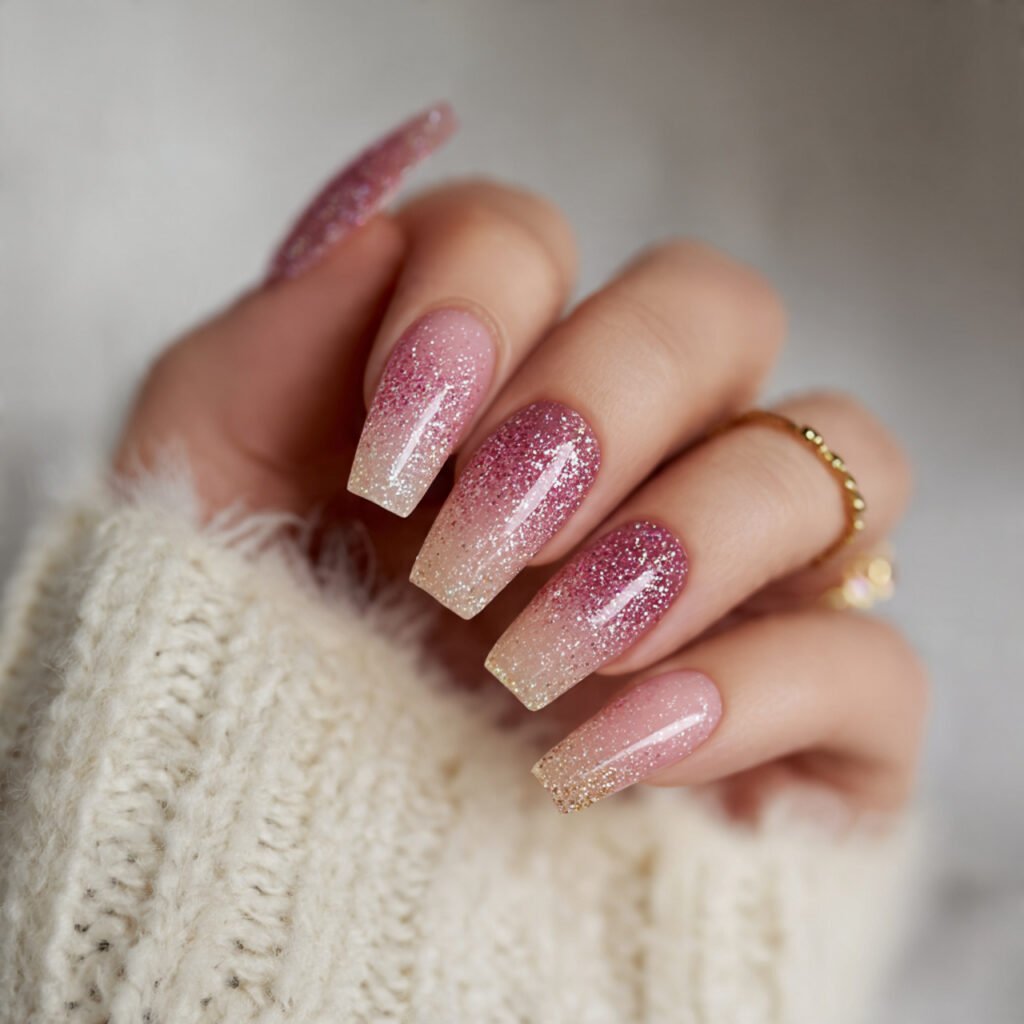 glitter fade soft gradient sparkle natural looks