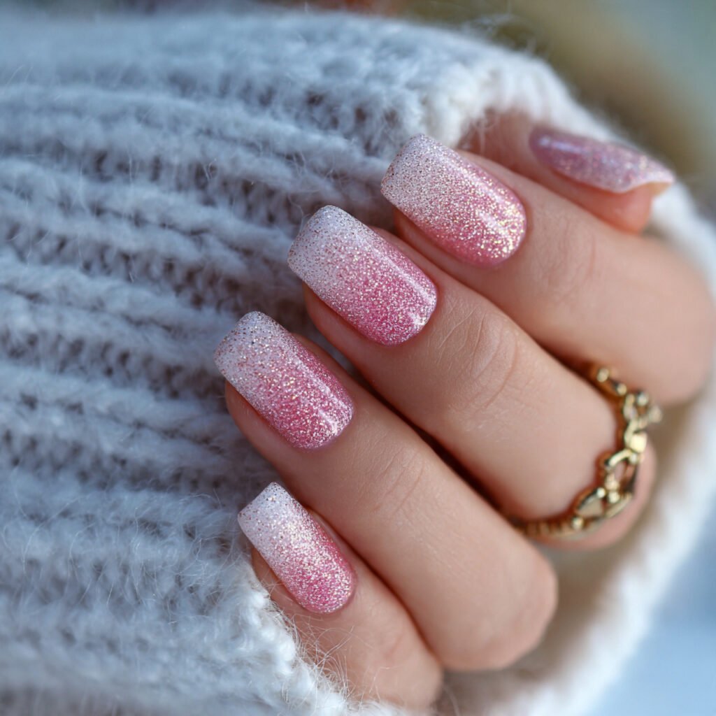 glitter ombre nails create attractive looks nails
