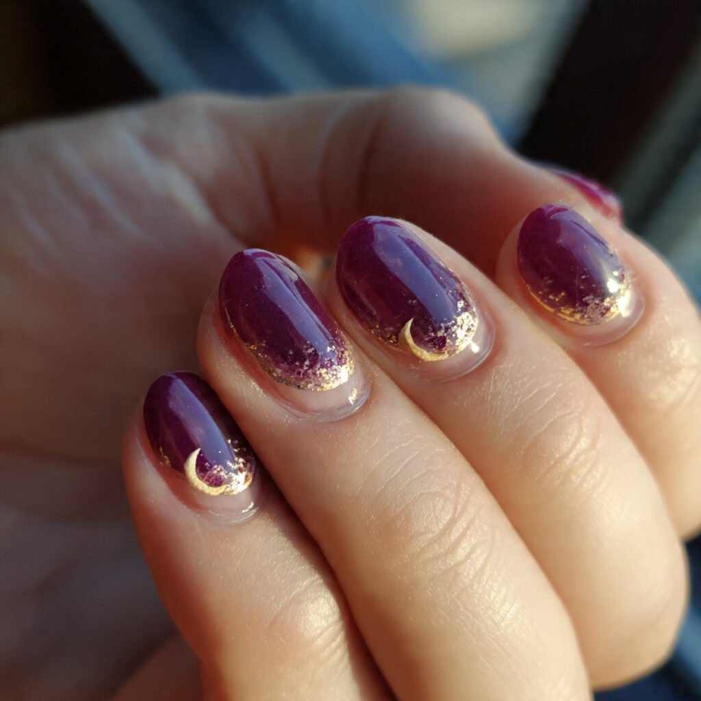 half moon minimal nails grows out beautifully