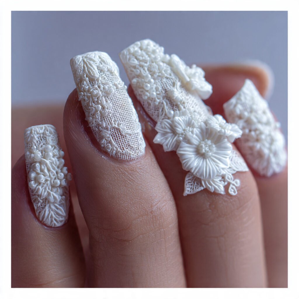 heirloom veil texture 3d gel lace beautiful