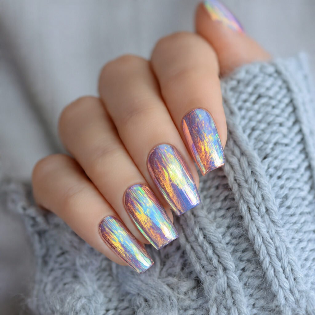 holographic nails decent looks nails