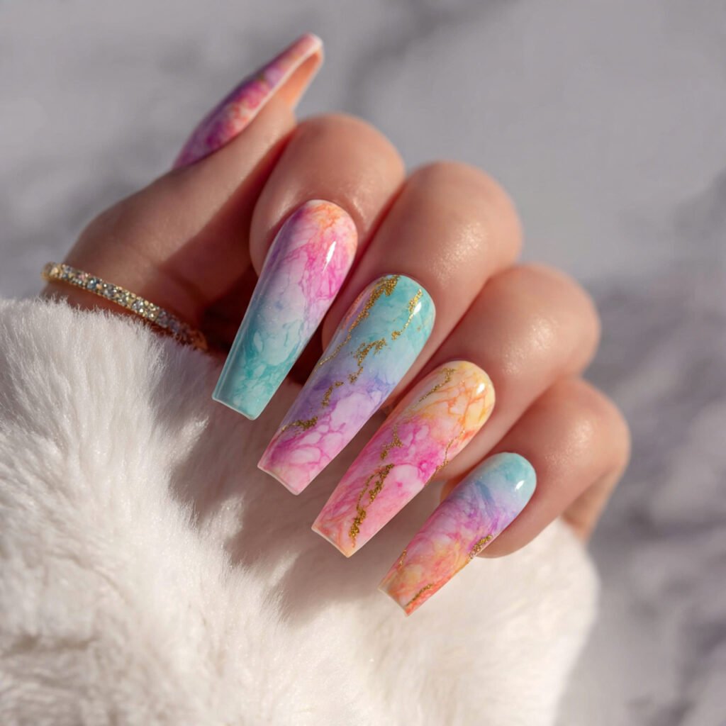 marble art birthday nails attractive looks nails