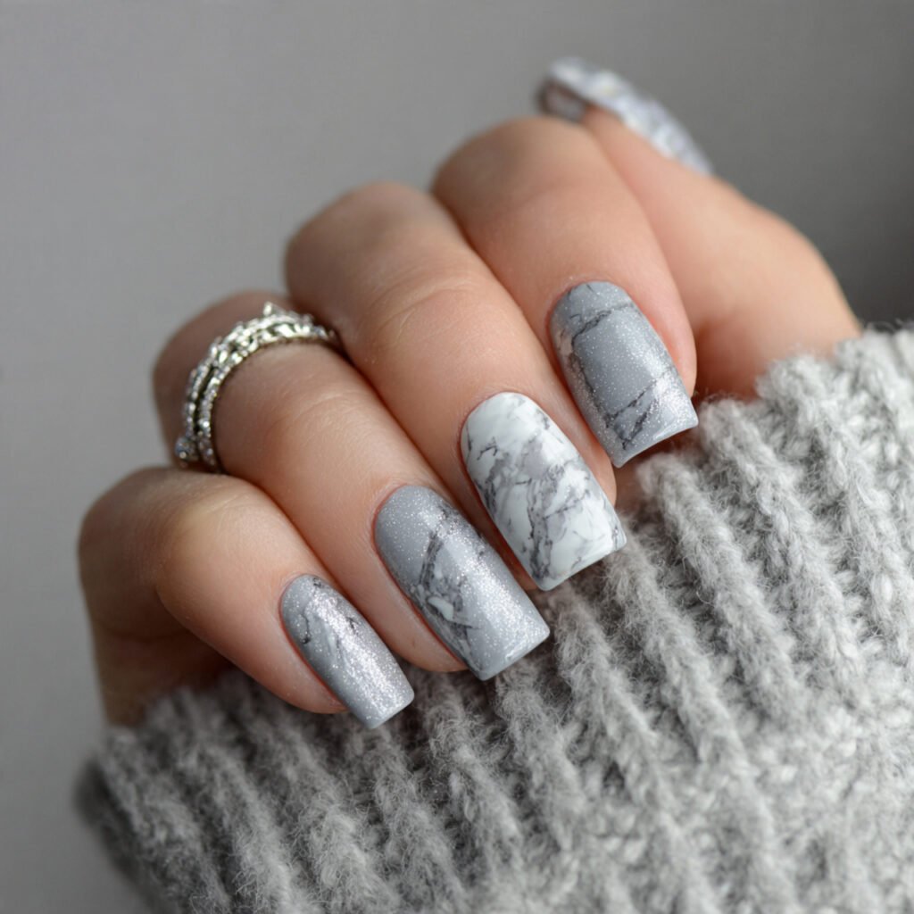 marble grey white accent stone inspired winter