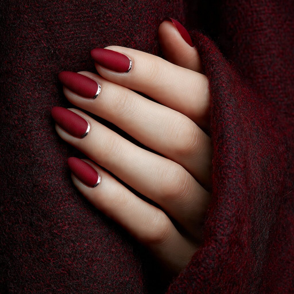 matte red with glossy details texture contrast