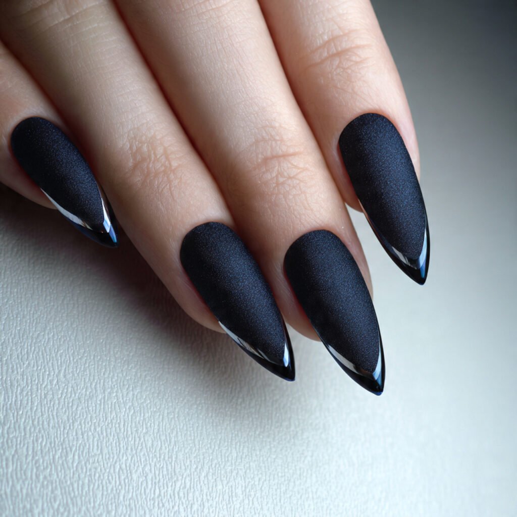 matte with glossy tips texture contrast attractive
