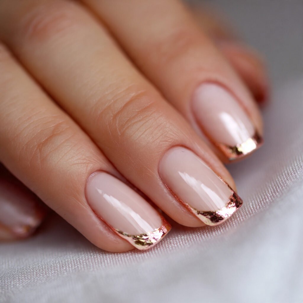 metallic rose gold tip very decent and attractive