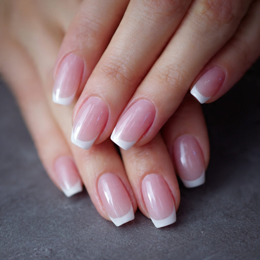 micro french acrylics tiny tip clean and modern 1