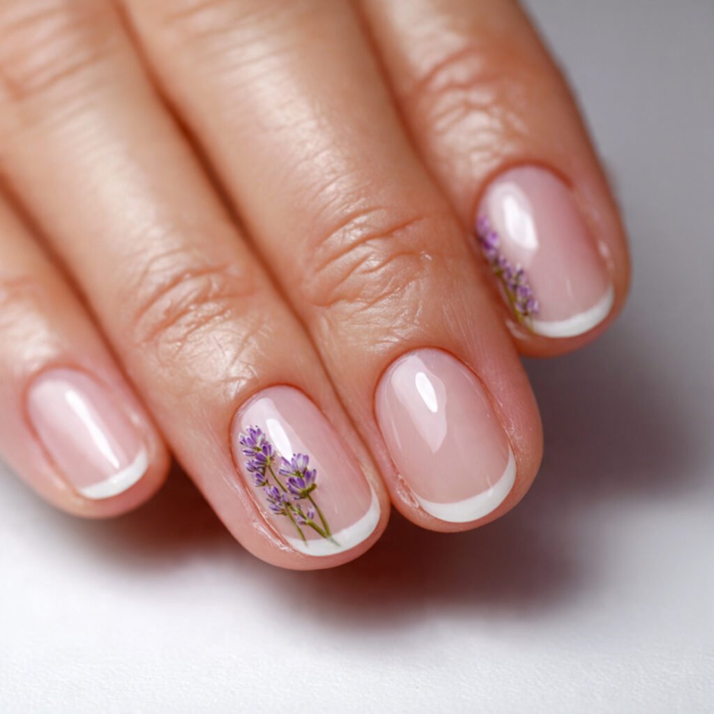 micro french nails minimal crisp always polished nature