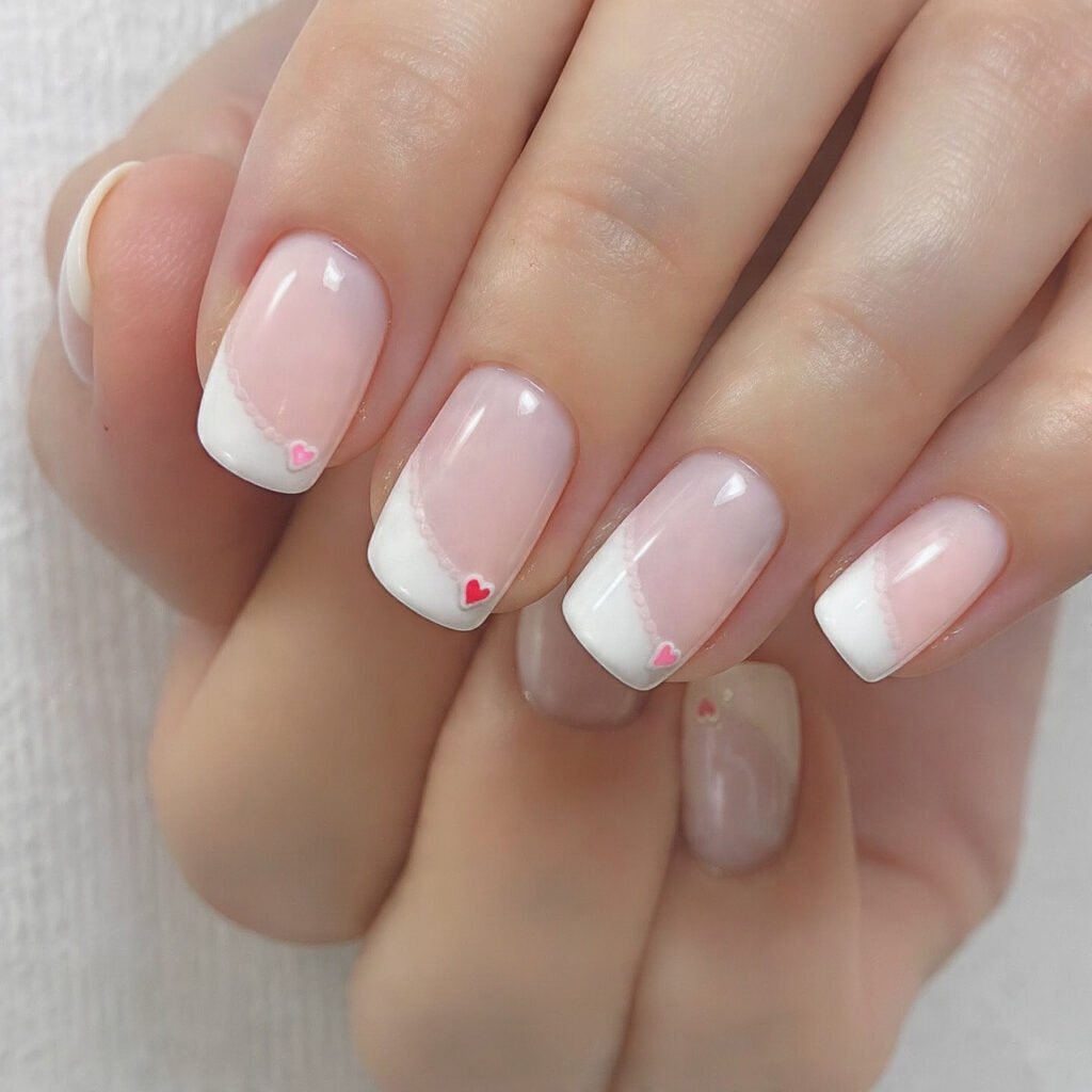 micro french tips the clean girl cute set