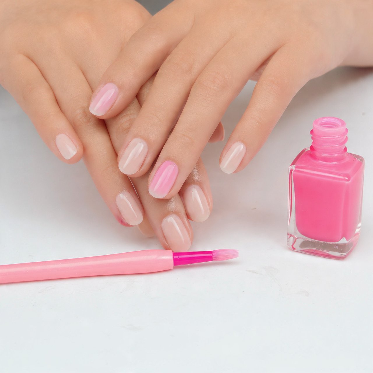 milky nude clean girl nails