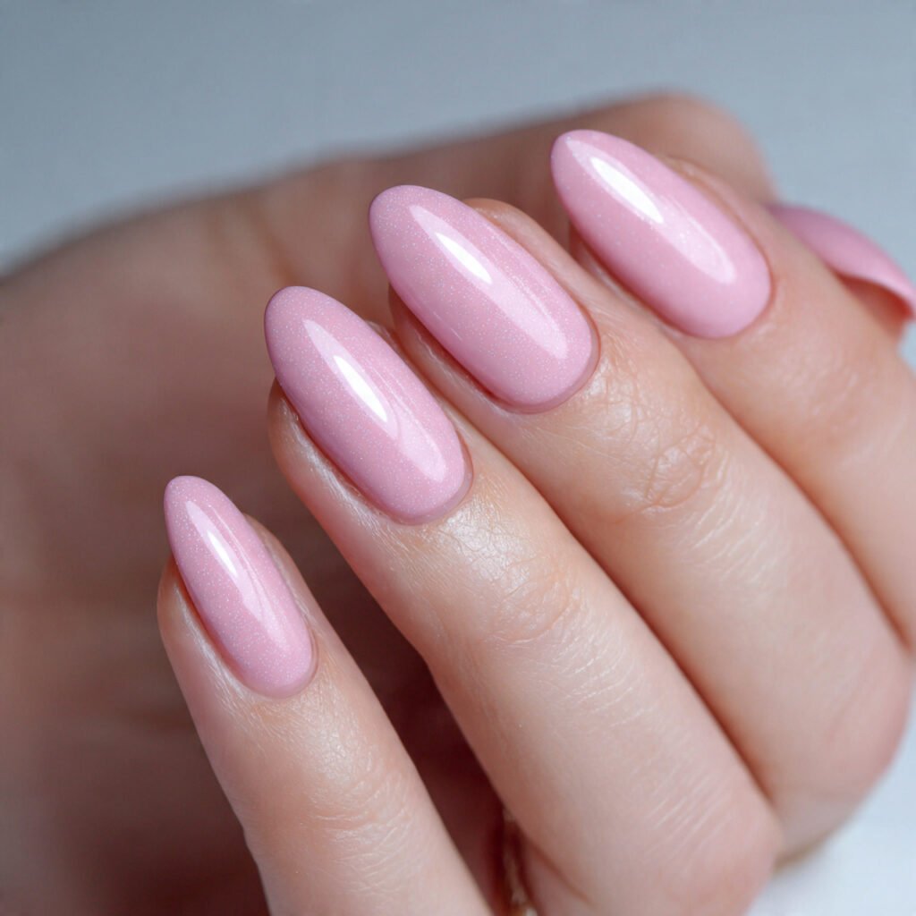 milky pink gloss clean girl pink attractive