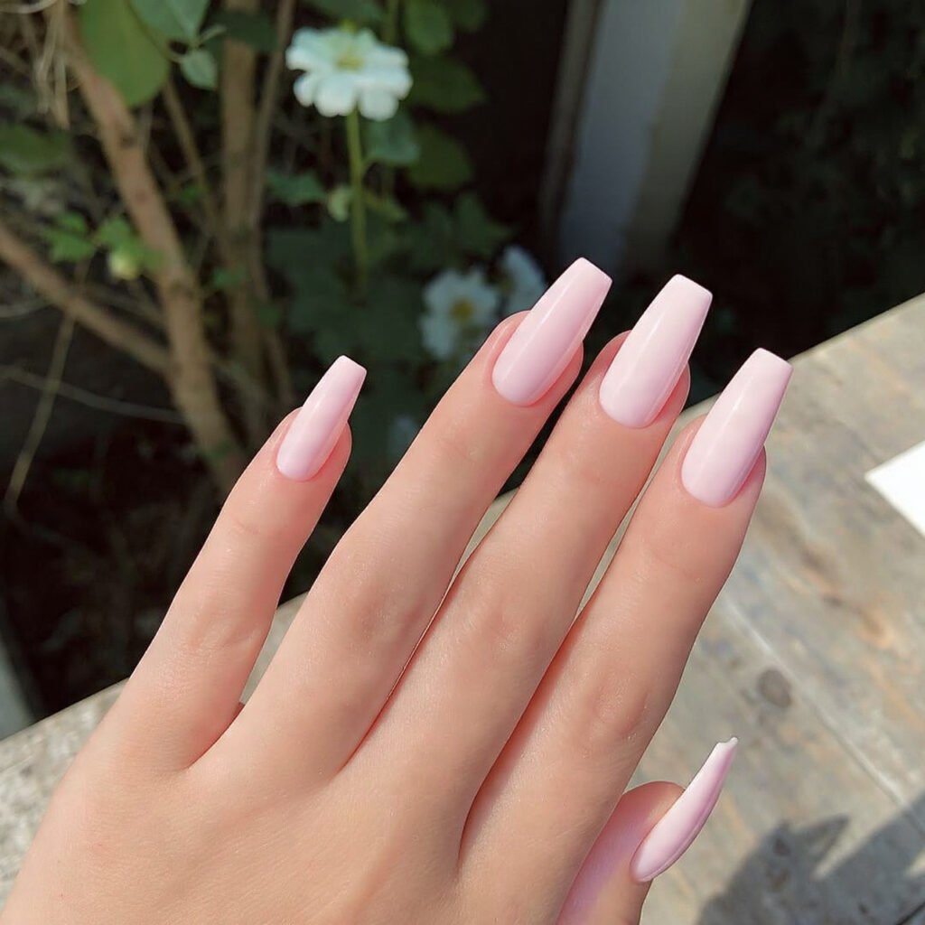 milky pink stiletto soft clean rich girl