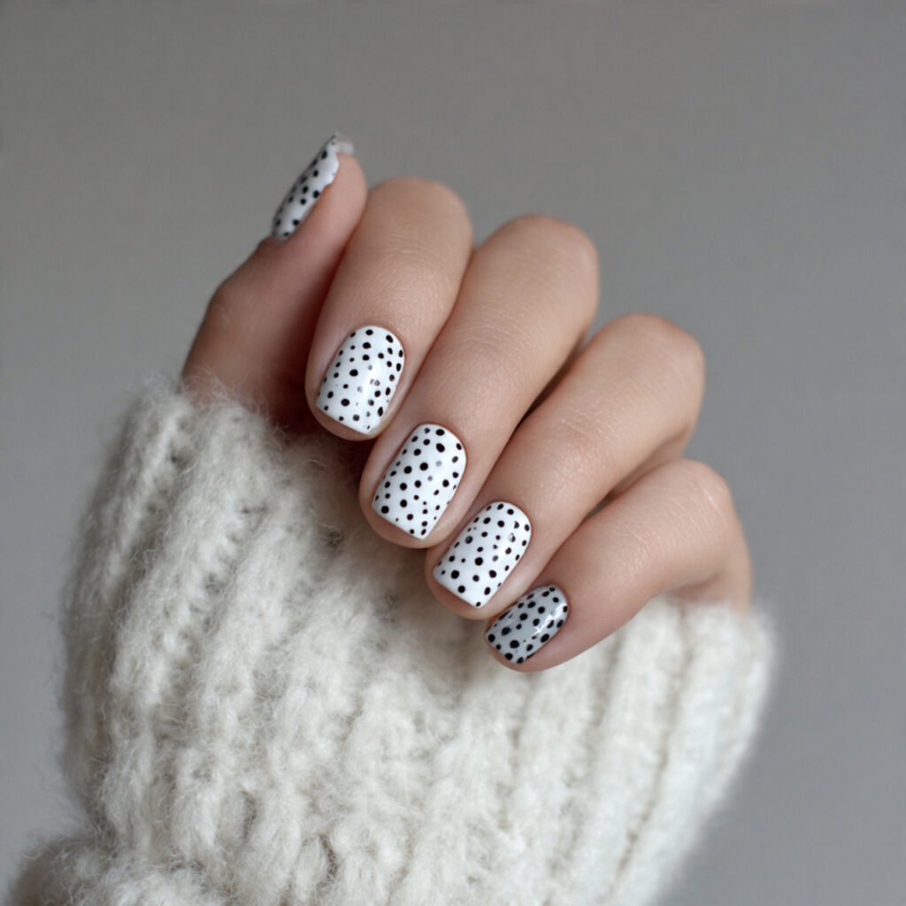 minimal dot cluster clean trendy nails