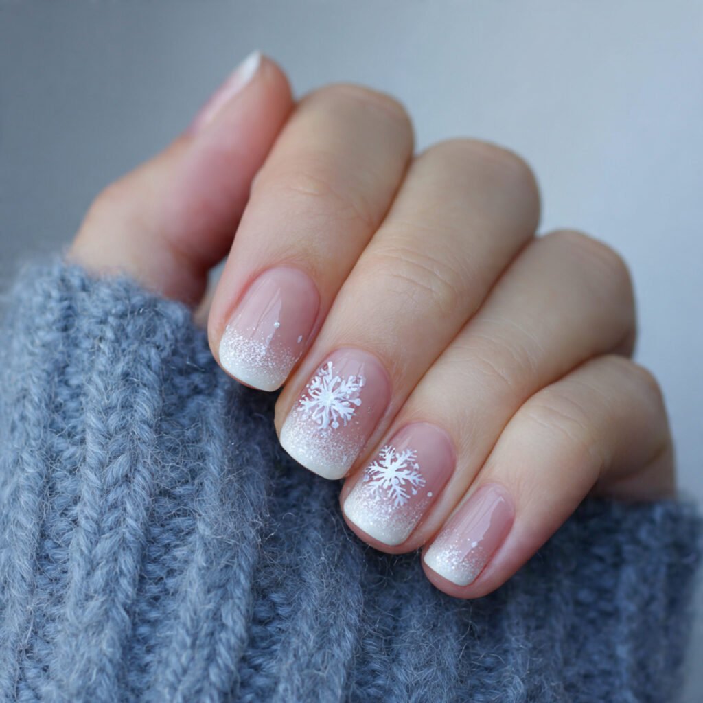 minimal snowflake accent wintery but clean natural