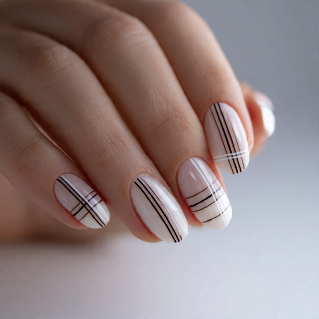 minimalist negative space lines beautiful looks nails