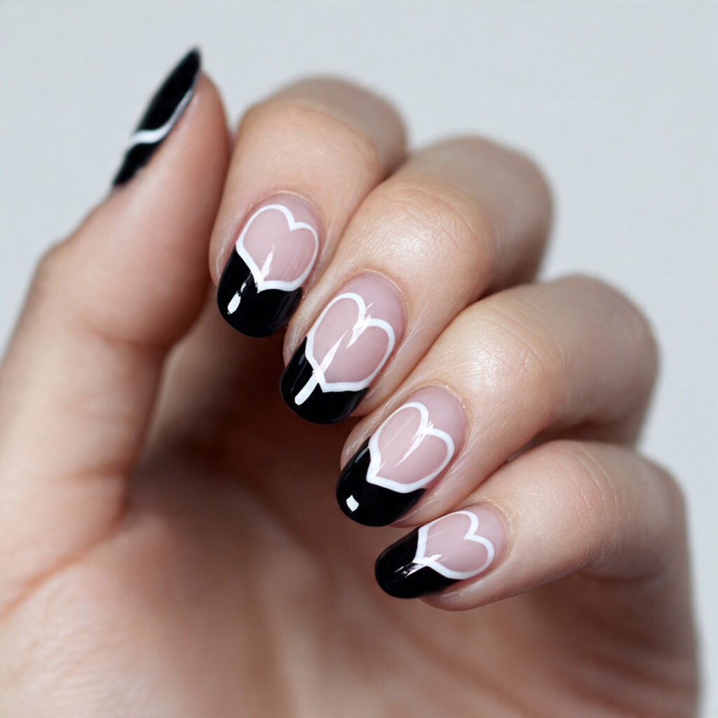 negative space heart outline modern minimal latest