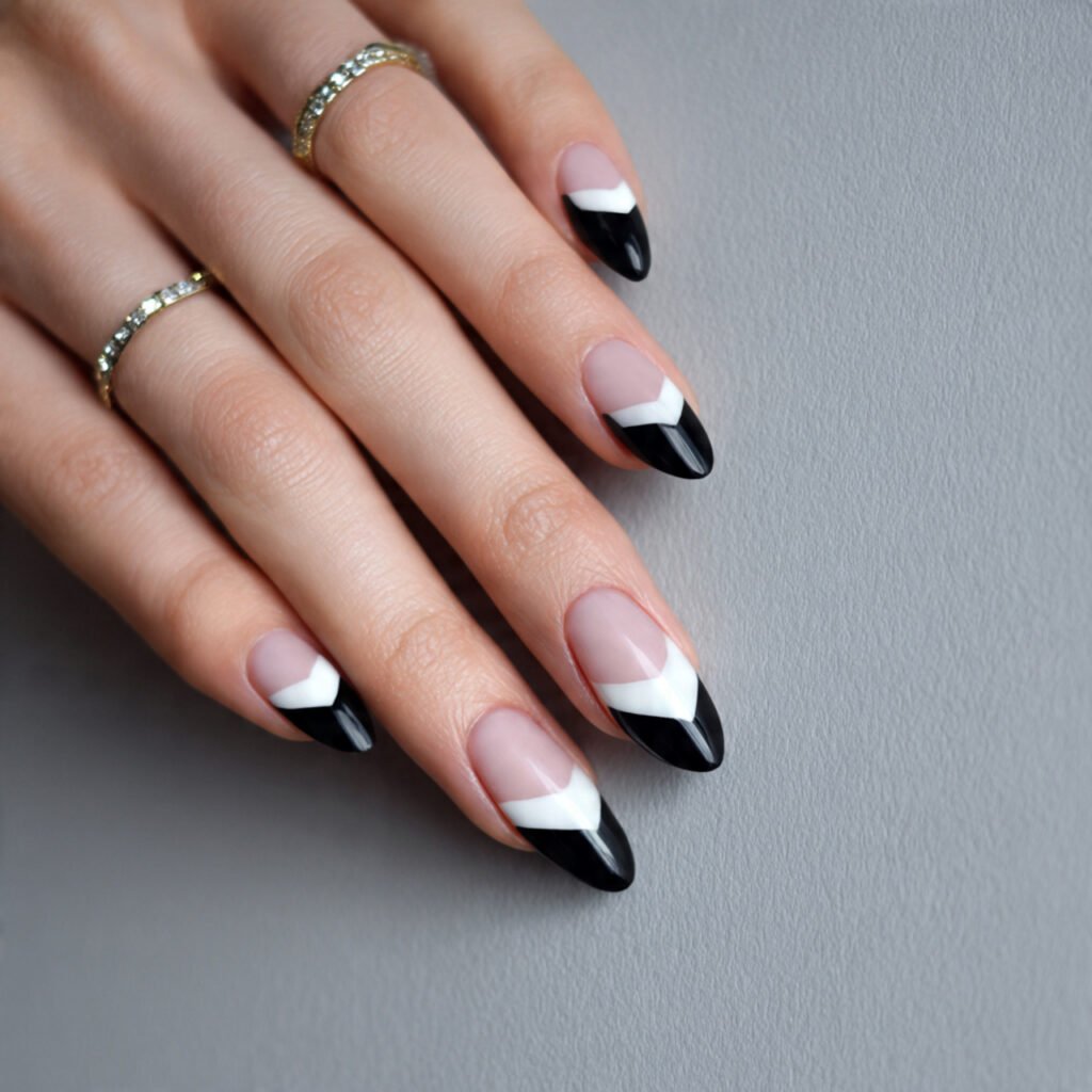 negative space minimal trendy nails
