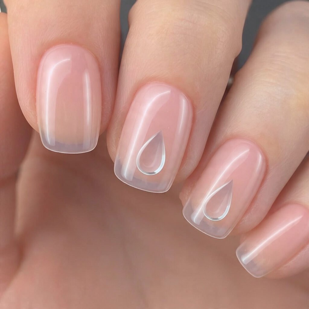 negative space water drop nails attractive nails