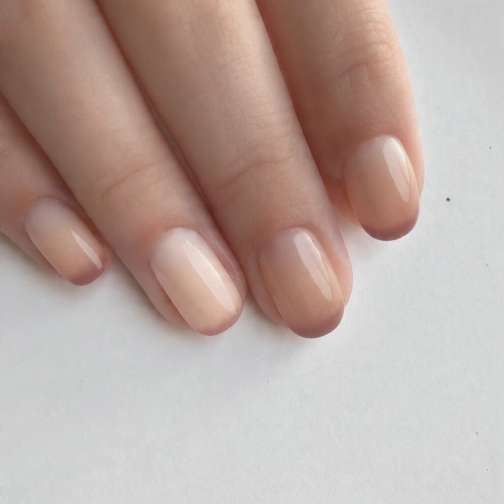 neutral ombr baby boomer nails natural environmental