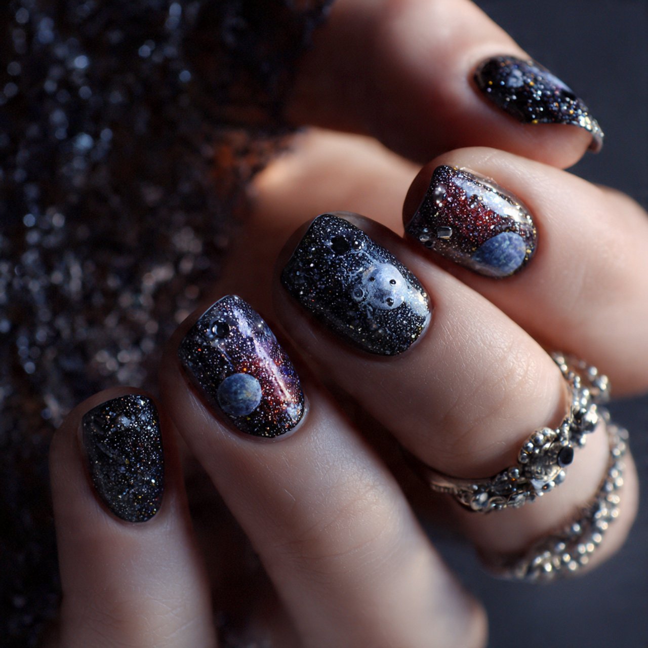 nude with negative space nail art