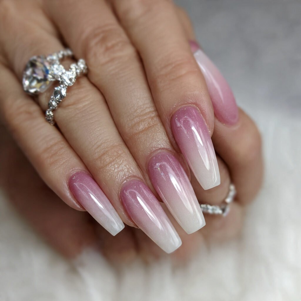 ombr acrylics baby boomer fade natural looks