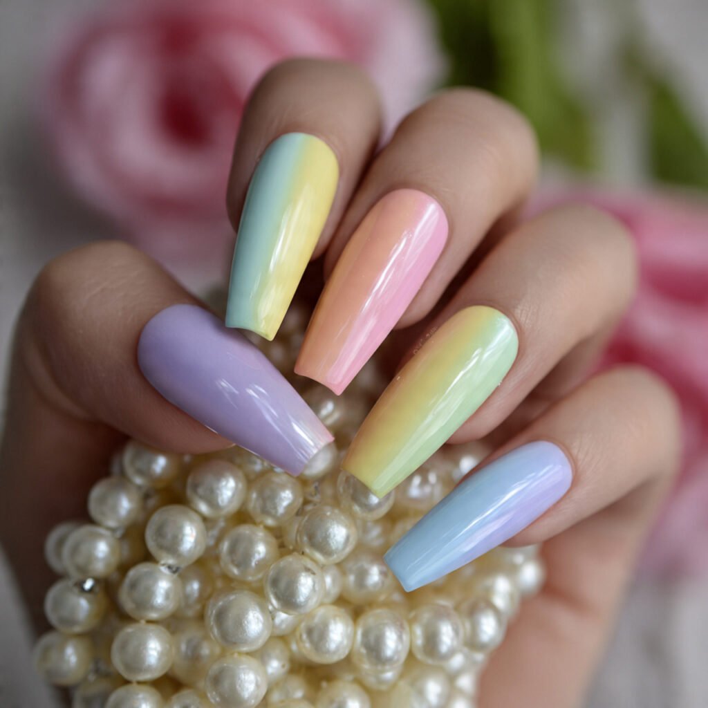 pastel acrylic skittle set playful color still
