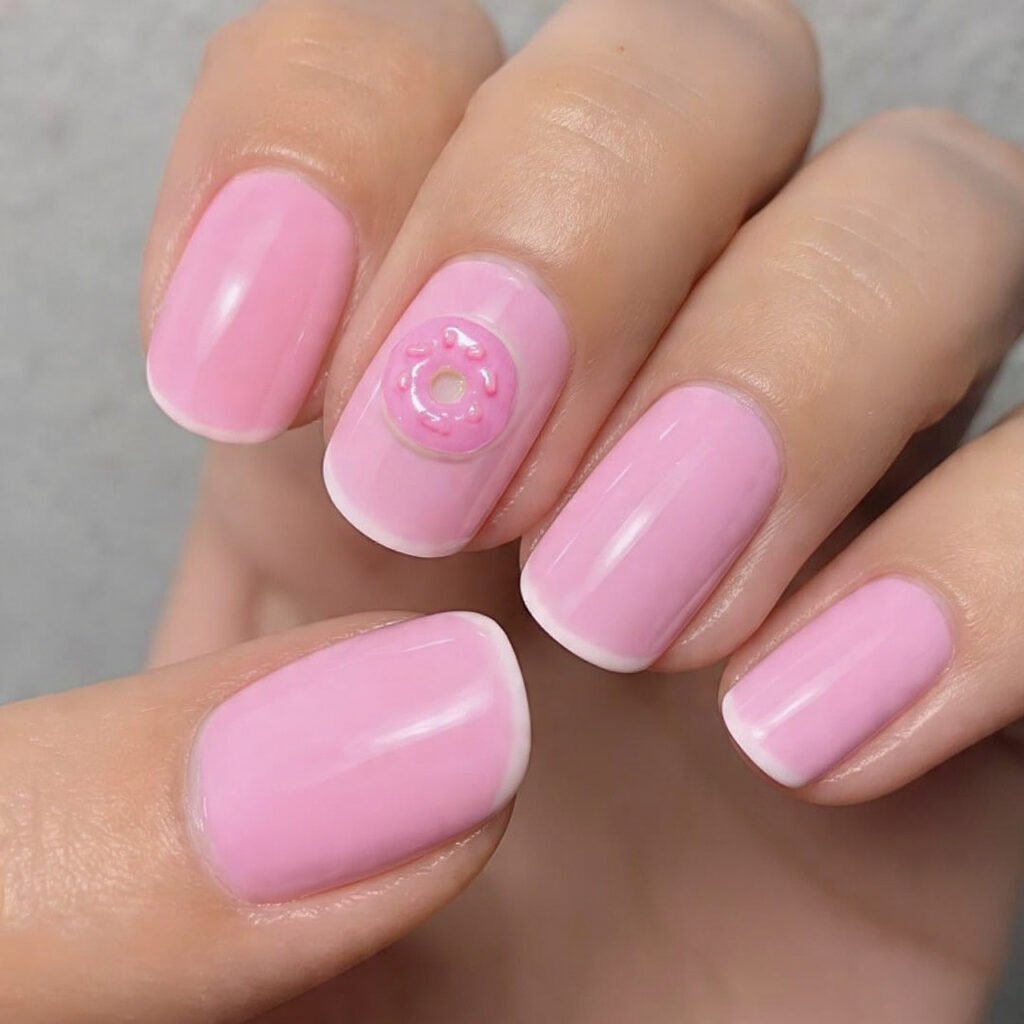 pink glazed donut chrome soft expensive shine