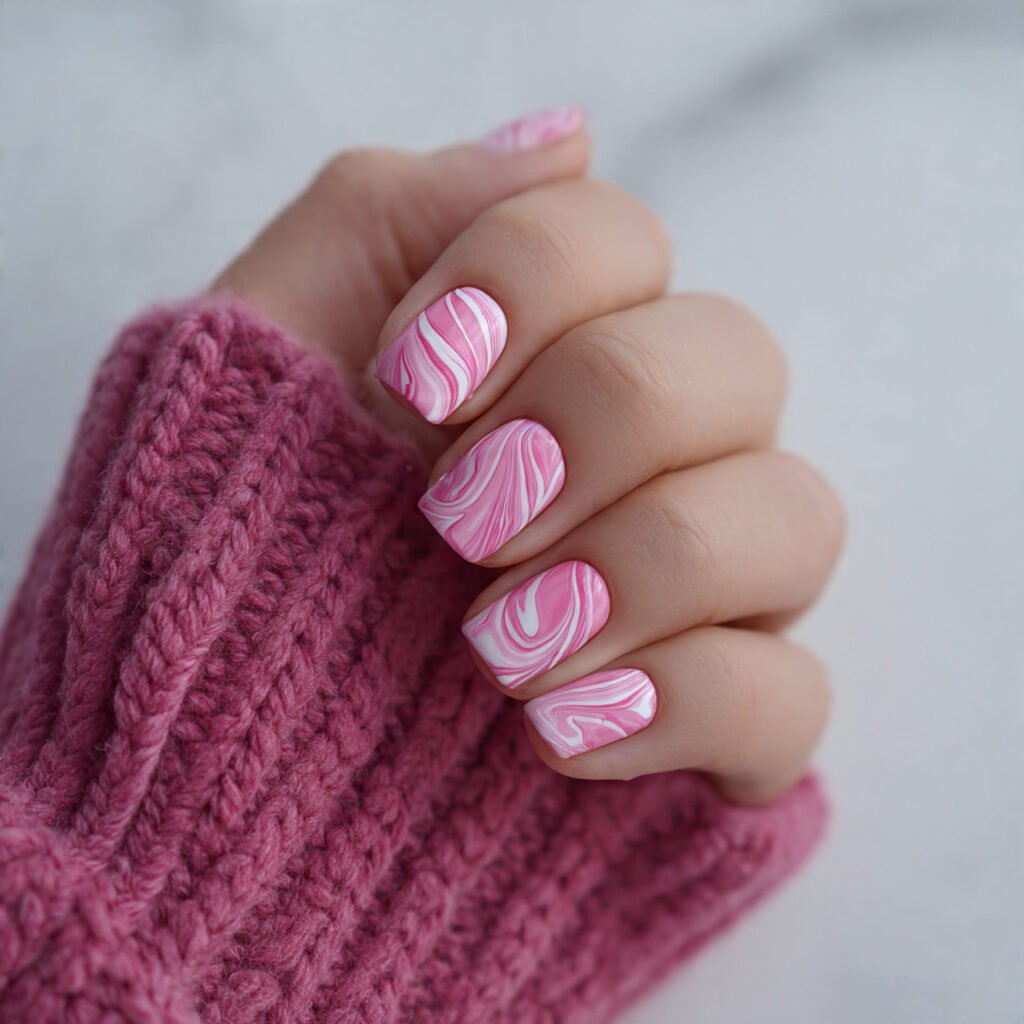 pink white minimal swirls clean trendy