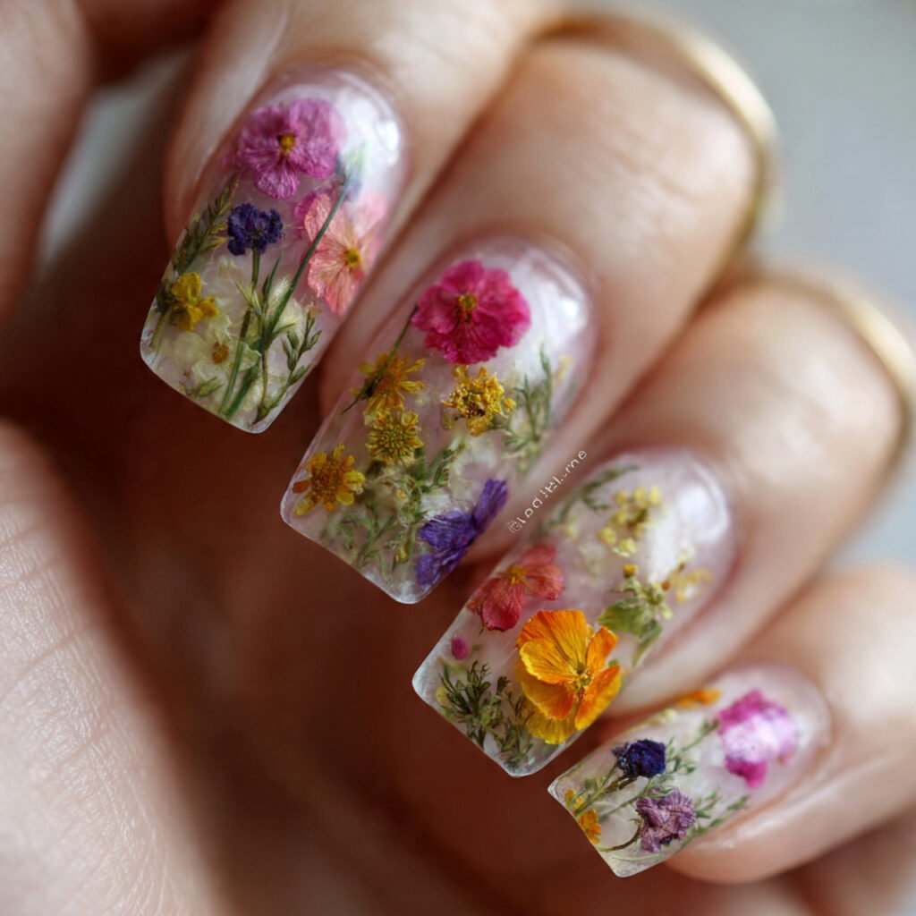 pressed floral micro petals nature looks background