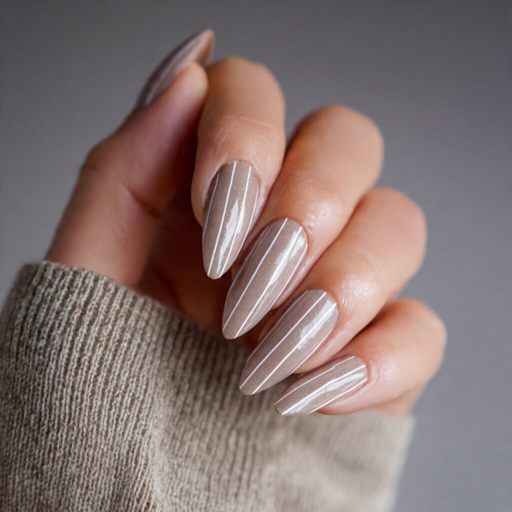 pressed suit pinstripe nails thin lines high end