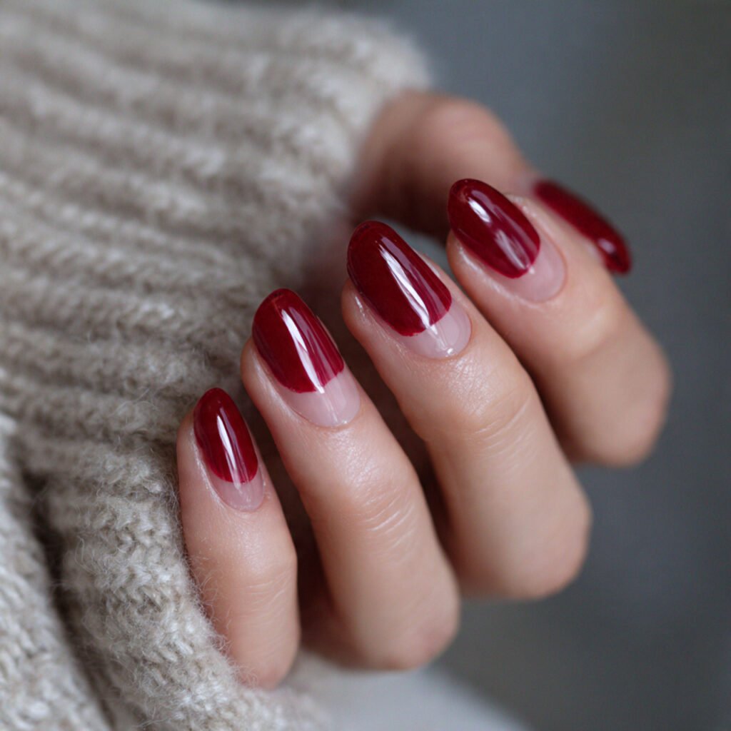 red french manicure classic meets statement