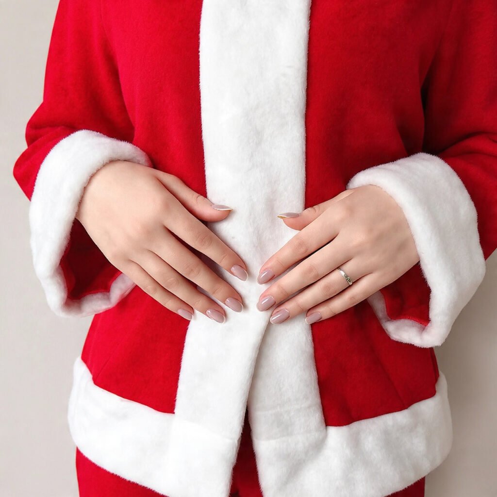 red white santa suit minimal set