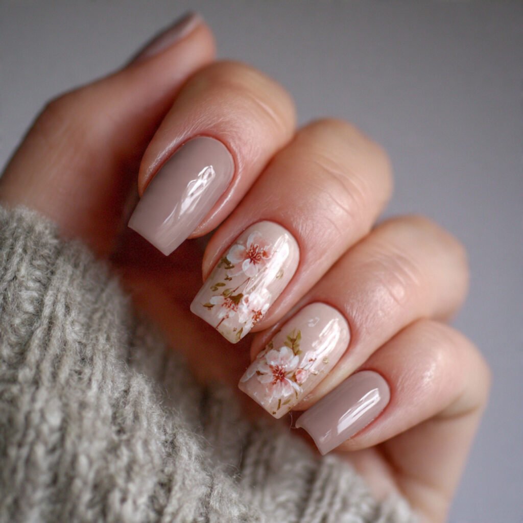 rosy taupe neutral nails soft modern flattering