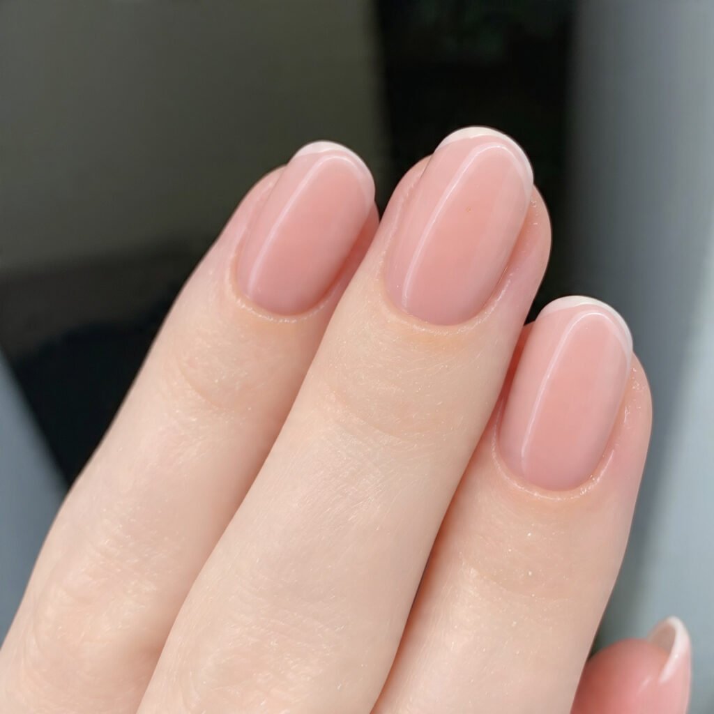 sheer blush lip gloss nails natural looks
