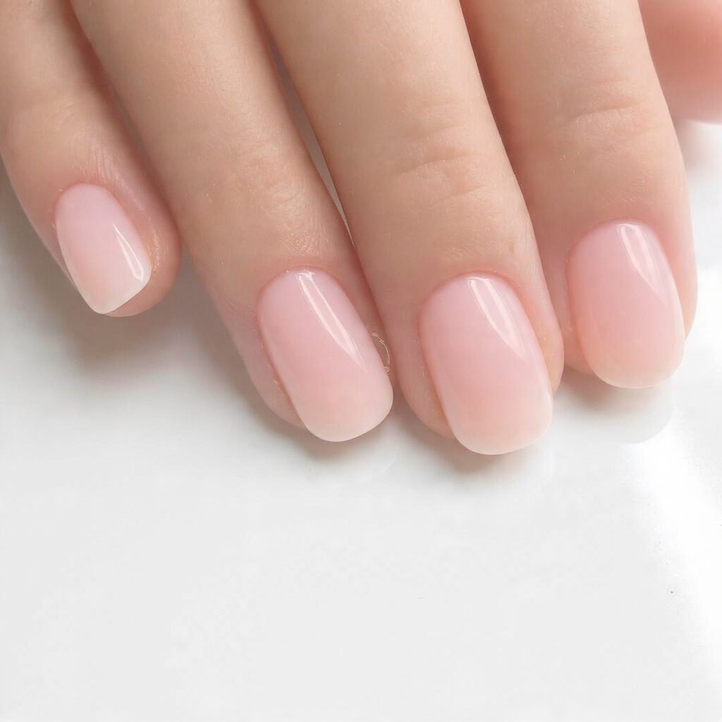 sheer blush your nails but better ultra polished