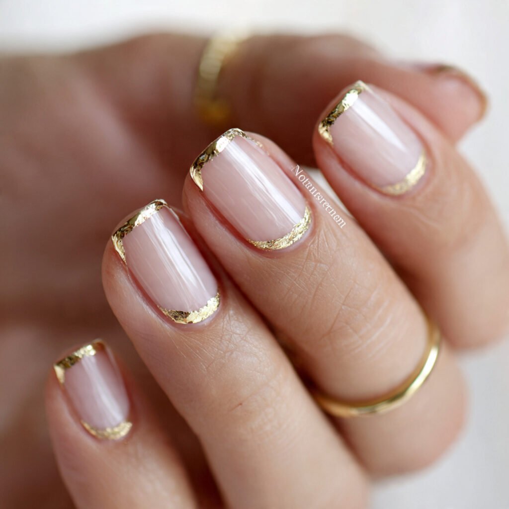 skinny gold line accent negative space detail